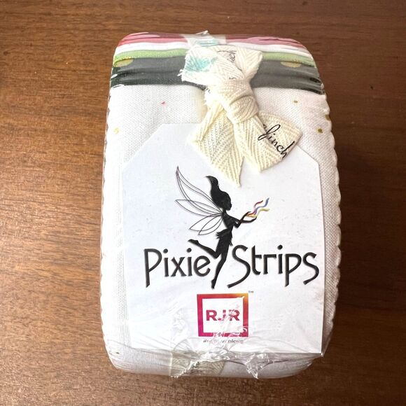 RJR Pixie Strips Jelly Roll Quilting Fabrics Flaurie and Finch Christmas Print - Picture 2 of 10